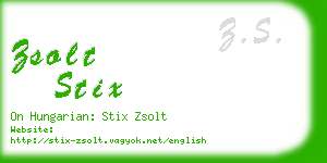 zsolt stix business card